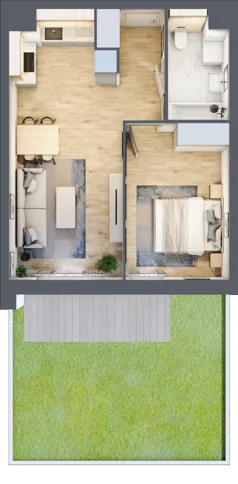 2 pokoje, mieszkanie 41,42 m², piętro 1, oferta nr S2.G.1.3, ATAL Idea Swarzędz II, Swarzędz, ul. Tabaki