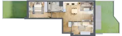 3 pokoje, mieszkanie 61,10 m², piętro 1, oferta nr S1.E.1.1, ATAL Idea Swarzędz II, Swarzędz, ul. Tabaki
