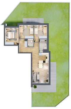 4 pokoje, mieszkanie 76,62 m², piętro 1, oferta nr S2.G.1.5, ATAL Idea Swarzędz II, Swarzędz, ul. Tabaki