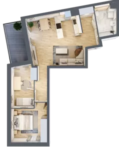 3 pokoje, mieszkanie 64,78 m², piętro 1, oferta nr S2.G.1.1, ATAL Idea Swarzędz II, Swarzędz, ul. Tabaki