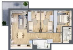 4 pokoje, mieszkanie 73,93 m², piętro 1, oferta nr S2.I.1.2, ATAL Idea Swarzędz II, Swarzędz, ul. Tabaki