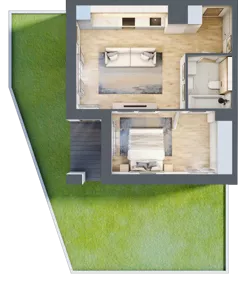 2 pokoje, mieszkanie 41,36 m², piętro 1, oferta nr 2B.1.32, Nowa Francuska IIA, Katowice, Osiedle Paderewskiego-Muchowiec, Muchowiec, ul. Szybowcowa