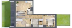 3 pokoje, mieszkanie 64,71 m², parter, oferta nr 2C.0.67, Nowa Francuska IIA, Katowice, Osiedle Paderewskiego-Muchowiec, Muchowiec, ul. Szybowcowa