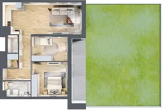 3 pokoje, mieszkanie 67,85 m², piętro 1, oferta nr 2C.1.82, Nowa Francuska IIA, Katowice, Osiedle Paderewskiego-Muchowiec, Muchowiec, ul. Szybowcowa
