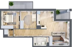 3 pokoje, mieszkanie 63,02 m², piętro 4, oferta nr 2A.4.15, Nowa Francuska IIA, Katowice, Osiedle Paderewskiego-Muchowiec, Muchowiec, ul. Szybowcowa