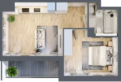 2 pokoje, mieszkanie 38,13 m², piętro 4, oferta nr 2A.4.17, Nowa Francuska IIA, Katowice, Osiedle Paderewskiego-Muchowiec, Muchowiec, ul. Szybowcowa