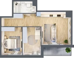 3 pokoje, mieszkanie 59,89 m², piętro 4, oferta nr 2B.4.43, Nowa Francuska IIA, Katowice, Osiedle Paderewskiego-Muchowiec, Muchowiec, ul. Szybowcowa