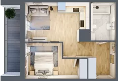 2 pokoje, mieszkanie 39,58 m², piętro 7, oferta nr 2B.7.60, Nowa Francuska IIA, Katowice, Osiedle Paderewskiego-Muchowiec, Muchowiec, ul. Szybowcowa