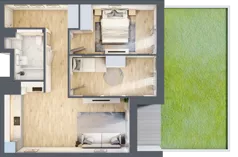 3 pokoje, mieszkanie 59,68 m², parter, oferta nr 3A.0.03, Nowa Francuska IIA, Katowice, Osiedle Paderewskiego-Muchowiec, Muchowiec, ul. Szybowcowa