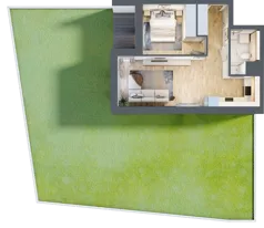 2 pokoje, mieszkanie 42,41 m², parter, oferta nr 3A.0.05, Nowa Francuska IIA, Katowice, Osiedle Paderewskiego-Muchowiec, Muchowiec, ul. Szybowcowa
