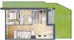 3 pokoje, mieszkanie 56,69 m², parter, oferta nr 3B.0.54, Nowa Francuska IIA, Katowice, Osiedle Paderewskiego-Muchowiec, Muchowiec, ul. Szybowcowa