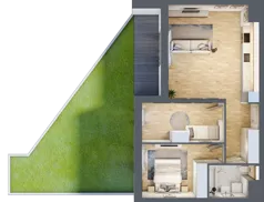 3 pokoje, mieszkanie 60,05 m², parter, oferta nr 3B.0.61, Nowa Francuska IIA, Katowice, Osiedle Paderewskiego-Muchowiec, Muchowiec, ul. Szybowcowa