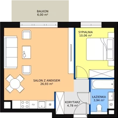 2 pokoje, mieszkanie 46,18 m², parter, oferta nr 8.2.5, Osiedle Przyjemne - etap III, Gdańsk, Jasień, ul. Flisykowskiego