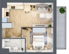 2 pokoje, mieszkanie 36,89 m², piętro 1, oferta nr A1-1-1, Hipoteczna Park, Łódź, Bałuty, ul. Hipoteczna 7