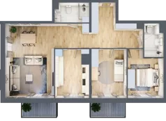 3 pokoje, mieszkanie 89,07 m², piętro 1, oferta nr A1-1-2, Hipoteczna Park, Łódź, Bałuty, ul. Hipoteczna 7