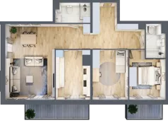 3 pokoje, mieszkanie 89,07 m², piętro 2, oferta nr A1-2-11, Hipoteczna Park, Łódź, Bałuty, ul. Hipoteczna 7