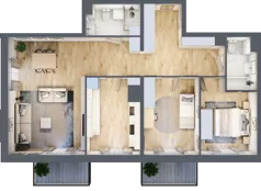 3 pokoje, mieszkanie 89,07 m², piętro 3, oferta nr A1-3-20, Hipoteczna Park, Łódź, Bałuty, ul. Hipoteczna 7