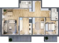 3 pokoje, mieszkanie 89,07 m², piętro 4, oferta nr A1-4-29, Hipoteczna Park, Łódź, Bałuty, ul. Hipoteczna 7