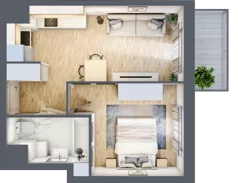 2 pokoje, mieszkanie 35,55 m², piętro 4, oferta nr A1-4-36, Hipoteczna Park, Łódź, Bałuty, ul. Hipoteczna 7