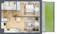 2 pokoje, mieszkanie 43,59 m², parter, oferta nr A2-0-161, Hipoteczna Park, Łódź, Bałuty, ul. Hipoteczna 7