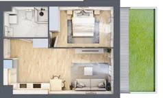 2 pokoje, mieszkanie 43,80 m², parter, oferta nr A2-0-163, Hipoteczna Park, Łódź, Bałuty, ul. Hipoteczna 7