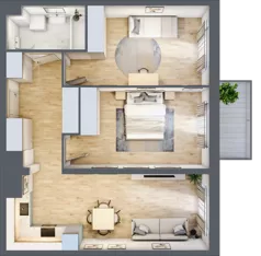 3 pokoje, mieszkanie 65,56 m², piętro 1, oferta nr A2-1-168, Hipoteczna Park, Łódź, Bałuty, ul. Hipoteczna 7