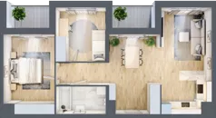 3 pokoje, mieszkanie 65,19 m², piętro 2, oferta nr A2-2-181, Hipoteczna Park, Łódź, Bałuty, ul. Hipoteczna 7
