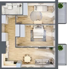 3 pokoje, mieszkanie 66,28 m², piętro 4, oferta nr A2-4-192, Hipoteczna Park, Łódź, Bałuty, ul. Hipoteczna 7