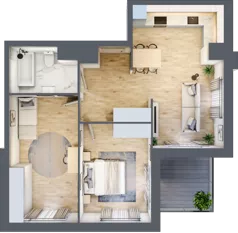 3 pokoje, mieszkanie 64,21 m², piętro 6, oferta nr A2-6-202, Hipoteczna Park, Łódź, Bałuty, ul. Hipoteczna 7