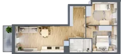 3 pokoje, mieszkanie 53,35 m², piętro 1, oferta nr A3-1-89, Hipoteczna Park, Łódź, Bałuty, ul. Hipoteczna 7