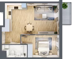 2 pokoje, mieszkanie 51,18 m², piętro 2, oferta nr A3-2-114, Hipoteczna Park, Łódź, Bałuty, ul. Hipoteczna 7