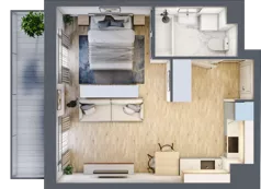 1 pokój, mieszkanie 35,07 m², piętro 2, oferta nr A3-2-93, Hipoteczna Park, Łódź, Bałuty, ul. Hipoteczna 7