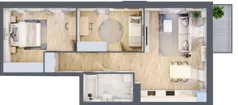 3 pokoje, mieszkanie 61,79 m², piętro 4, oferta nr A3-4-124, Hipoteczna Park, Łódź, Bałuty, ul. Hipoteczna 7
