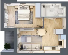2 pokoje, mieszkanie 39,64 m², piętro 1, oferta nr A4-1-40, Hipoteczna Park, Łódź, Bałuty, ul. Hipoteczna 7