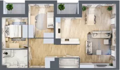 3 pokoje, mieszkanie 87,28 m², piętro 1, oferta nr A4-1-65, Hipoteczna Park, Łódź, Bałuty, ul. Hipoteczna 7