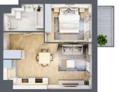 2 pokoje, mieszkanie 36,68 m², piętro 2, oferta nr A4-2-42, Hipoteczna Park, Łódź, Bałuty, ul. Hipoteczna 7
