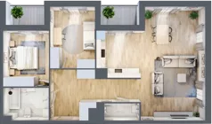 3 pokoje, mieszkanie 87,55 m², piętro 2, oferta nr A4-2-70, Hipoteczna Park, Łódź, Bałuty, ul. Hipoteczna 7