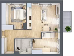 3 pokoje, mieszkanie 55,24 m², piętro 2, oferta nr A4-2-71, Hipoteczna Park, Łódź, Bałuty, ul. Hipoteczna 7