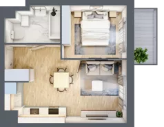 2 pokoje, mieszkanie 36,67 m², piętro 4, oferta nr A4-4-52, Hipoteczna Park, Łódź, Bałuty, ul. Hipoteczna 7