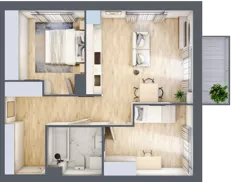 3 pokoje, mieszkanie 55,26 m², piętro 4, oferta nr A4-4-81, Hipoteczna Park, Łódź, Bałuty, ul. Hipoteczna 7