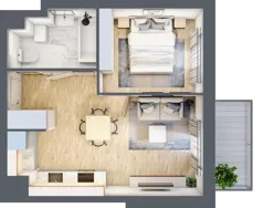 2 pokoje, mieszkanie 36,68 m², piętro 5, oferta nr A4-5-57, Hipoteczna Park, Łódź, Bałuty, ul. Hipoteczna 7