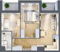 3 pokoje, mieszkanie 57,04 m², piętro 5, oferta nr A4-5-84, Hipoteczna Park, Łódź, Bałuty, ul. Hipoteczna 7