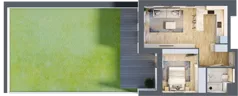2 pokoje, mieszkanie 44,76 m², parter, oferta nr 1.00.A03, Ogrody Andersa III, Gliwice, Wojska Polskiego, ul. Generała Władysława Andersa