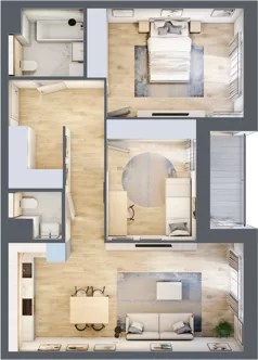 3 pokoje, mieszkanie 73,30 m², parter, oferta nr 1.00.D03, Ogrody Andersa III, Gliwice, Wojska Polskiego, ul. Generała Władysława Andersa