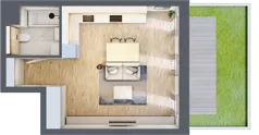 1 pokój, mieszkanie 35,54 m², parter, oferta nr 4.00.A05, Ogrody Andersa III, Gliwice, Wojska Polskiego, ul. Generała Władysława Andersa