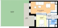 2 pokoje, mieszkanie 46,57 m², parter, oferta nr 4.00.A03, Ogrody Andersa III, Gliwice, Wojska Polskiego, ul. Generała Władysława Andersa