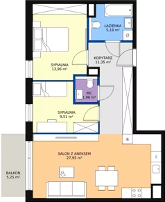 3 pokoje, mieszkanie 69,91 m², piętro 4, oferta nr 4.04.D24, Ogrody Andersa III, Gliwice, Wojska Polskiego, ul. Generała Władysława Andersa