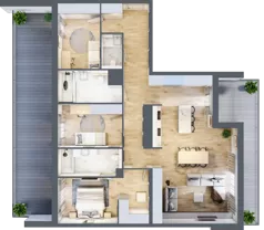 4 pokoje, mieszkanie 115,88 m², piętro 6, oferta nr D.6.2, ATAL Parkowa, Poznań, Nowe Miasto, Osiedle Warszawskie, ul. Mogileńska