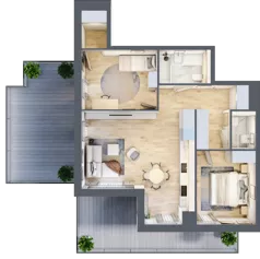 3 pokoje, mieszkanie 67,86 m², piętro 5, oferta nr C.5.5, ATAL Parkowa, Poznań, Nowe Miasto, Osiedle Warszawskie, ul. Mogileńska