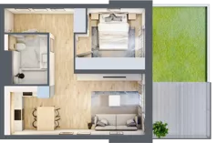 2 pokoje, mieszkanie 42,58 m², parter, oferta nr D.0.5, ATAL Parkowa, Poznań, Nowe Miasto, Osiedle Warszawskie, ul. Mogileńska